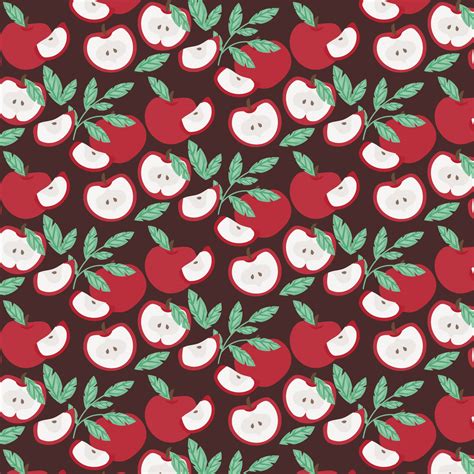 Vector Apple Seamless Pattern 586691 Vector Art At Vecteezy