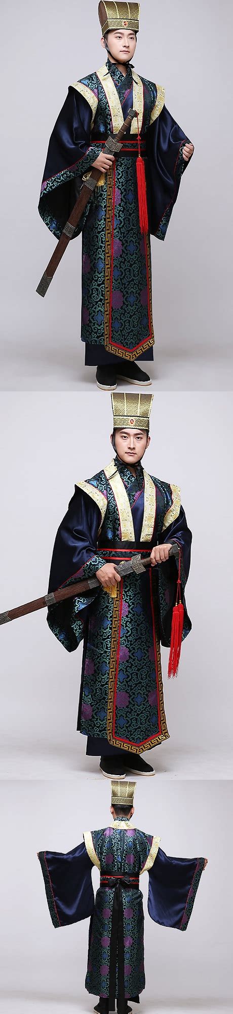 Han Scholar Bureaucrat Court Dress W Crown Rm Mhf Asw 1g03h09 4 ♣