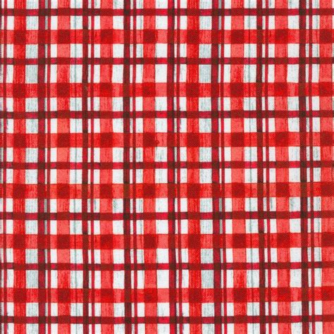 Independence Day Red Plaid Fabric by Elena Vladykina - Robert Kaufman | My Favorite Quilt Store