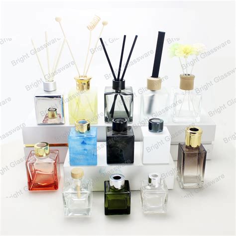 Oem Odm Luxury Glass Reed Diffuser Bottle With Lid Custom China