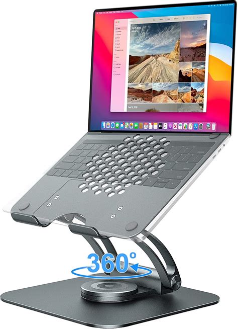 Tounee Swivel Laptop Stand For Desk Ergonomic Laptop Holder With