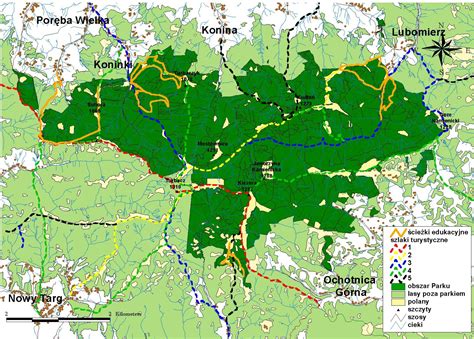 Gorcza Ski Park Narodowy Mapy Gorcza Skiego Parku Narodowego Parki