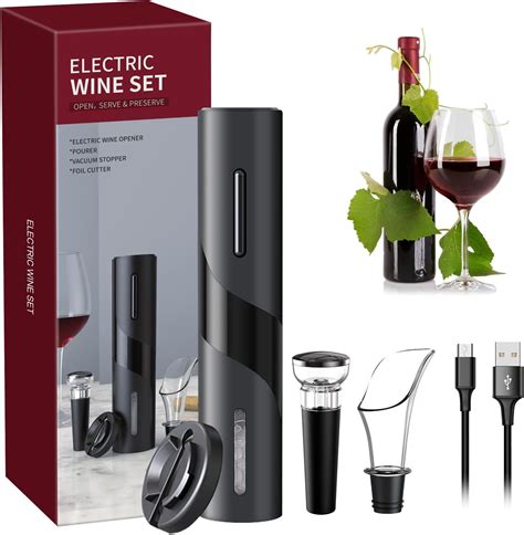 CIRCLE JOY Tire Bouchon Électrique Pour Le Vin Set Cadeau D Ouvre