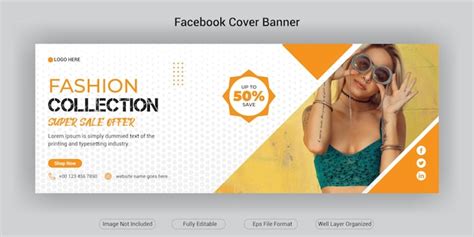 Modeverkauf Social Media Und Facebook Cover Banner Vorlage Premium Vektor