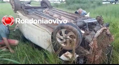 VÍDEO Grave acidente capotamento na BR 364 próximo da Unir