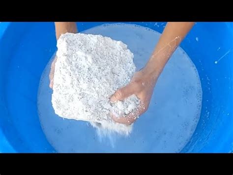 Asmr White Cement Asmr Crumbling In Water Oddly Satisfying Sleepaid