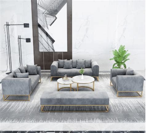 Charming Contemporary Style Modern Fabric Sofa Set Online Furniture
