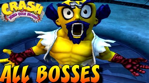 Crash Mind Over Mutant All Bosses No Damage Youtube