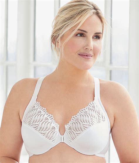 Glamorise White Elegance Front Close Wonderwire Bra Us 44f Uk 44e