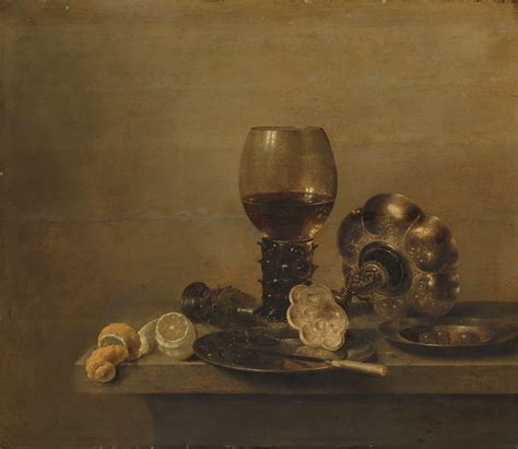 Natura Morta Con Bicchiere Rotto Willem Claesz Heda