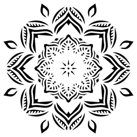 Premium Vector Mandala Pattern Stencil Abstract Floral Ornament