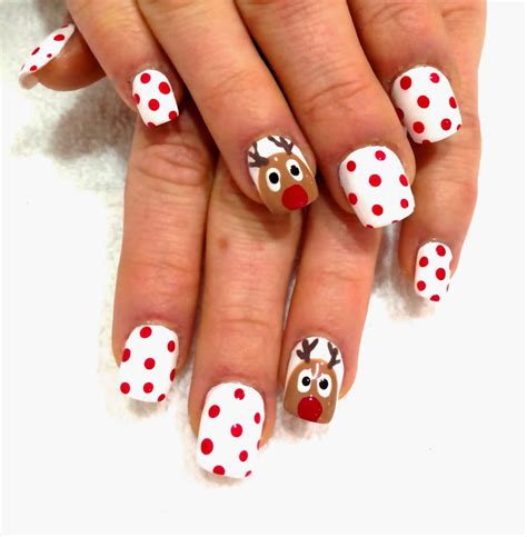 15 Adorable Christmas Nail Arts With Reindeer Fashionsy