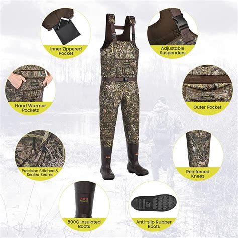 Gonex Neoprene Chest Hunting Waders With G G Insulated Boots