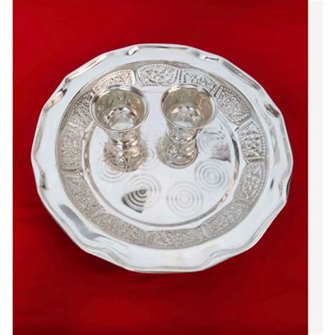 Stainless Steel Pooja Thali Welcome Set Inches At Rs Piece In