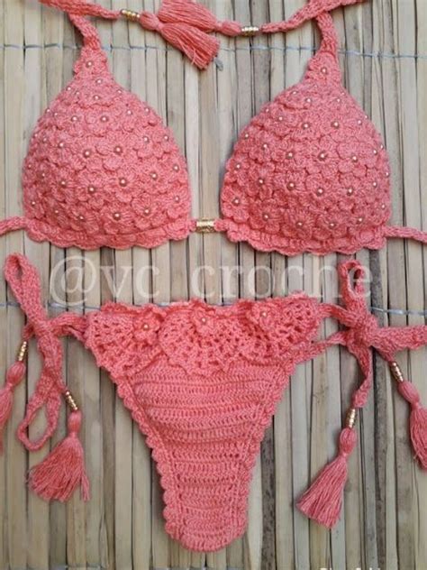 Moda Verão biquini de crochet em 2024 Vestidos de crochê para o