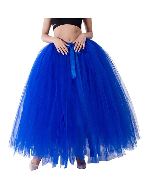 Princess Long Skirt Lady Tulle Tutu Puffy Skirt Layered Rainbow Party