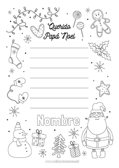 Carta Papa Noel Para Colorear Clip Art Library Images And Photos Finder