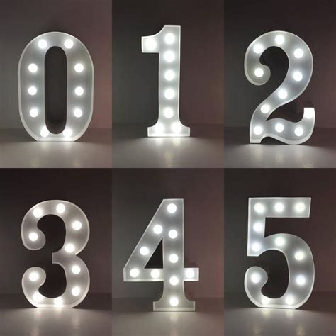 Numbers Metal Carnival Style Marquee Light Led Number Light Battery