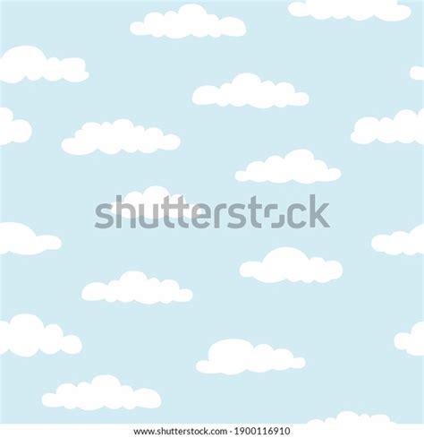 Sky Clouds Seamless Pattern Vector Illustration Stock Vector Royalty