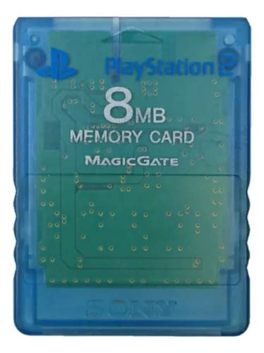 Memory Card Ps2 Playstation 2 Azul Translucido Original 8mb