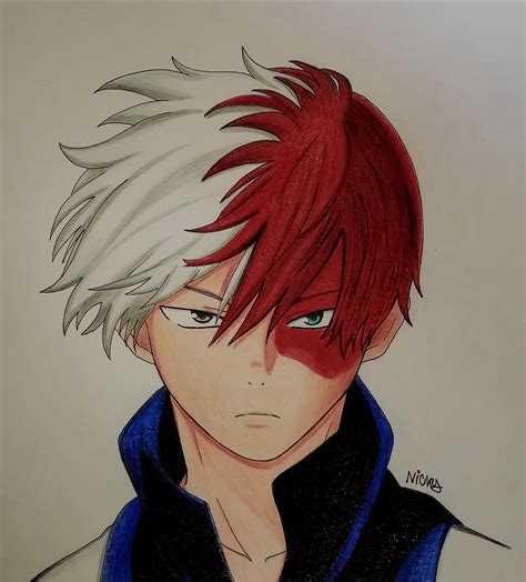 Todoroki Shouto Dibujar Ojos De Anime Dibujo De Personajes Dibujos