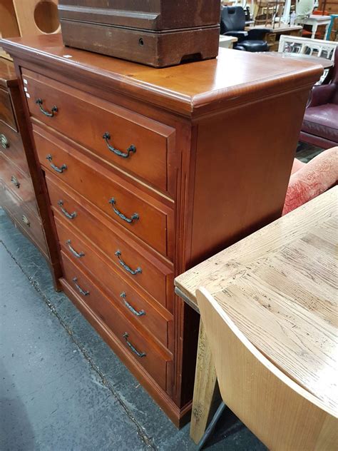 Lot Timber Chest Of Drawer