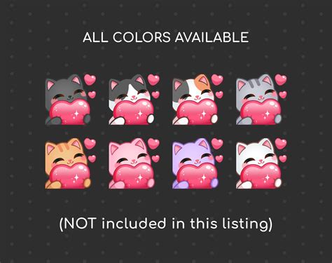 50 Cute Calico Cat Emotes Mega Pack For Twitch Youtube Etsy