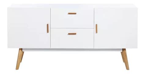 Bufetera Credenza Minimalist Lia Blanca Puertas Y Cajones Meses Sin