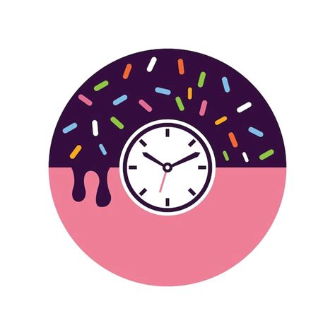 Premium Vector Donut Time Logo Template Clock And Donut Logo Icon