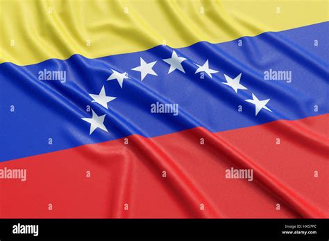 Bandera De Venezuela Estructura Ondulada Alta Textura Detallada