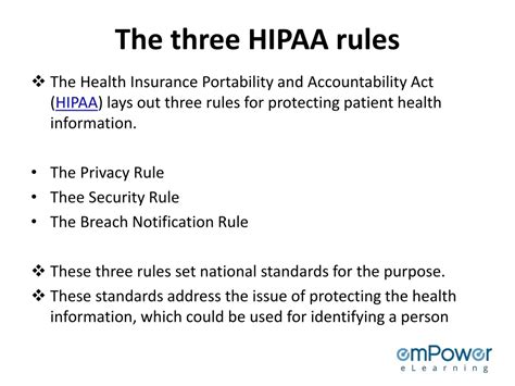 PPT - The three rules of HIPAA – The basics you need to know PowerPoint ...