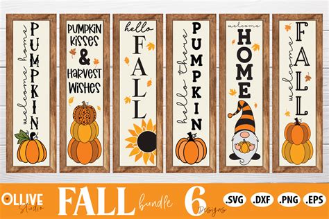 Fall Porch Sign SVG Bundle Fall SVG Etsy Canada