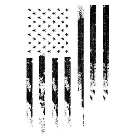 Black and White American Flag Distressed Stock Image - Image of flag ...