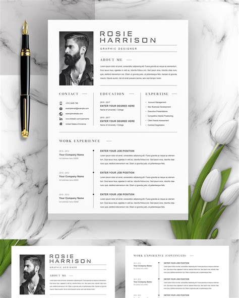 Rosie Resume Template 93548 Templatemonster