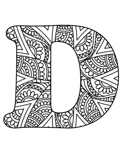 Letter L Mandala Alphabet Coloring Page Free Printable Coloring Pages