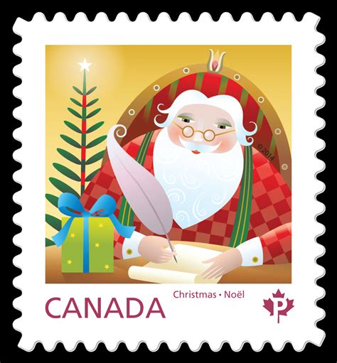 Santa Writing a Letter - Canada Postage Stamp | Santa 2014