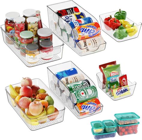 Znm Rangement Frigo Transparent Lot De Organisateur Frigo Bac