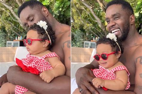 Diddy Enjoys Poolside Bonding Time With Baby Daughter Love My