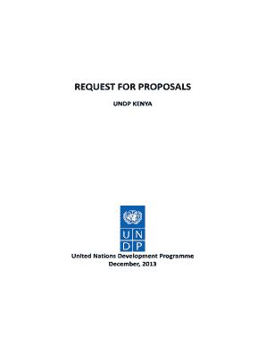 Fillable Online Ke Undp REQUEST FOR PROPOSALS Ke Undp Org Fax Email