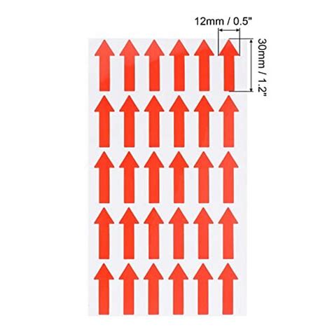 Patikil Small Arrow Sticker Label 12x04 300 Pcs Adhesive Color