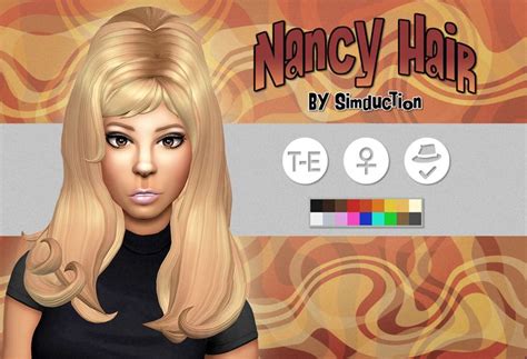 Nancy Hair By Simduction Patreon Sims Hair Sims Sims 4