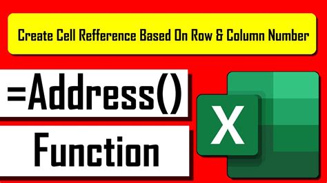 How To Use Address Function In Excel Youtube