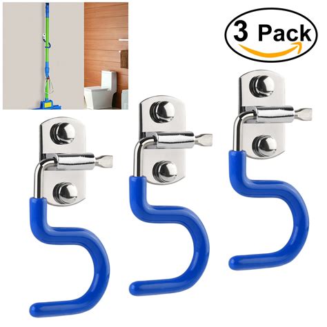 3pcs Mop Holder 304 Stainless Steel Broom Holder S Type Wall Mounted ...