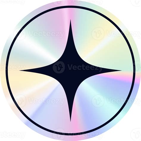 Y K Holographic Sticker Star Png