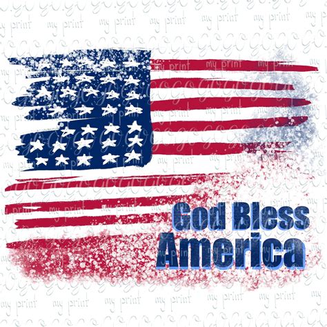 God Bless America America America 4th Of July Clipart Cute Shirt