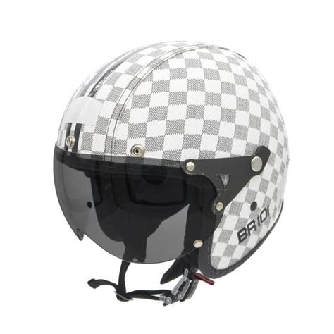 Capacete De Moto Aberto Retro Custom Couro Premium Viseira Fume Br