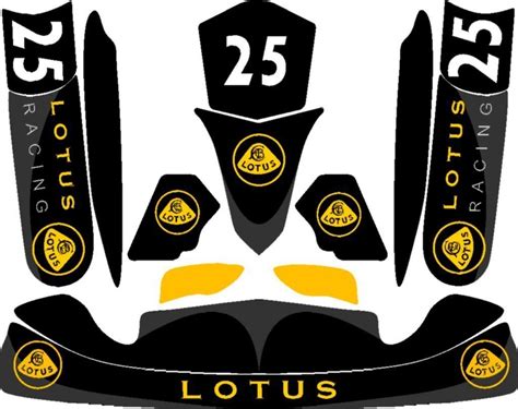 Lotus Vinyl Kart Sticker Kit For Kg Unico Pods Nosecone Nassau Panel