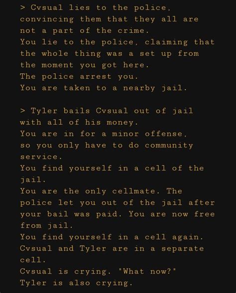 I think my friend and I are stuck in jail infinitely : r/AIDungeon