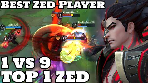 Wild Rift Zed Top 1 Zed How To Play Gameplay Rank Challenger Youtube