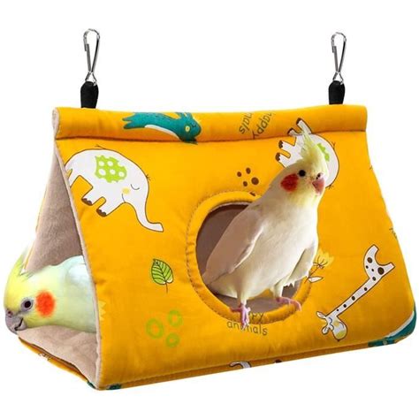 Perroquet Hamac Nid D Oiseau Chaud Doux Hamac En Peluche Suspendu Cage